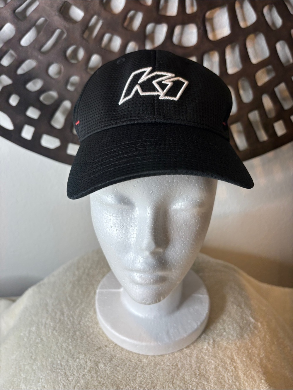 🖤 Racing Hat Adjustable Strap Cap K1 Speed Black White Logo Motorsport 🖤